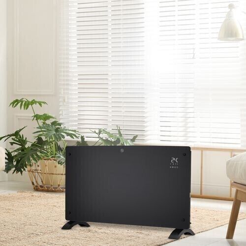 Arlec 2200W Black Glass SMART WI-FI Panel Heater Touch Control Grid Connect NEW