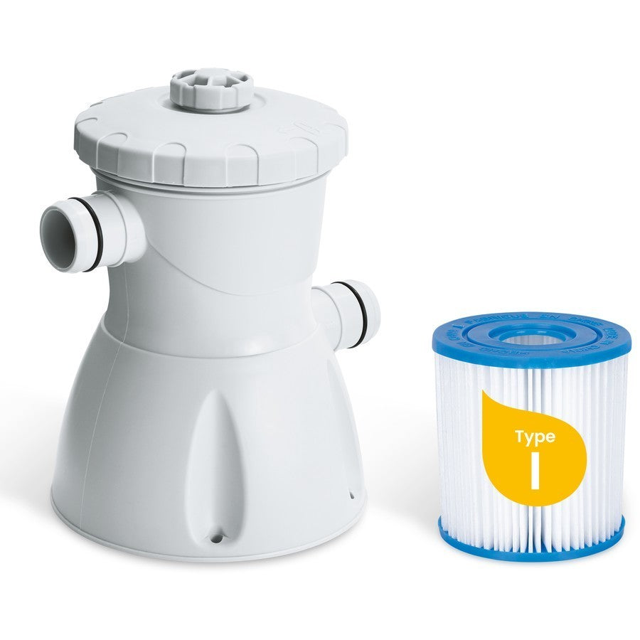 12FT New Inflatable Swimming Pool Above Ground Backyard Portable + Filter Pump