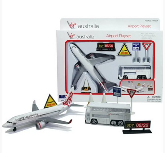 Virgin Australia Licensed 1:250 Die Cast Metal Boeing 737 Airplane Model Playset