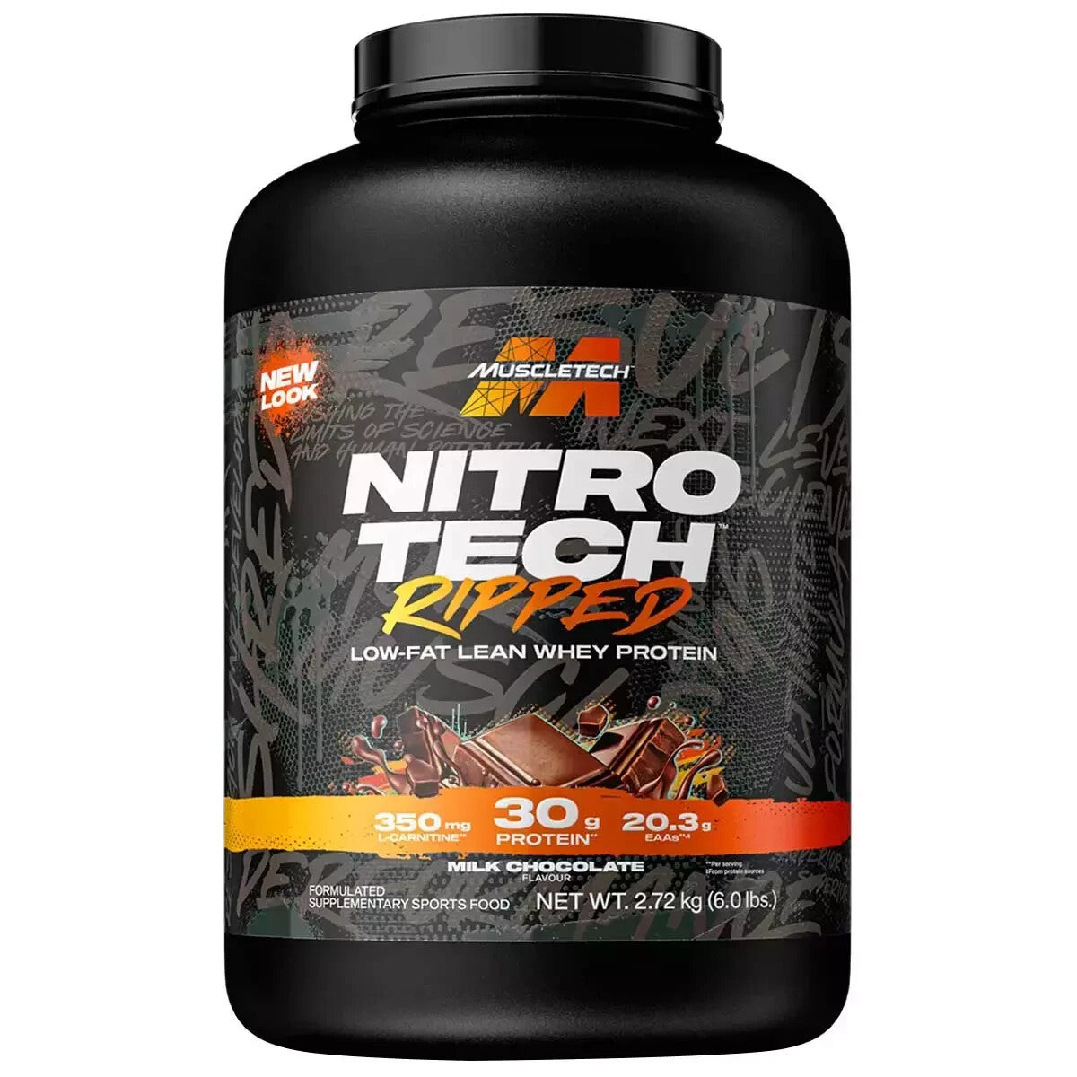 MuscleTech Nitro Tech Ripped Whey Protein Milk Chocolate 2.72kg Protein Powder