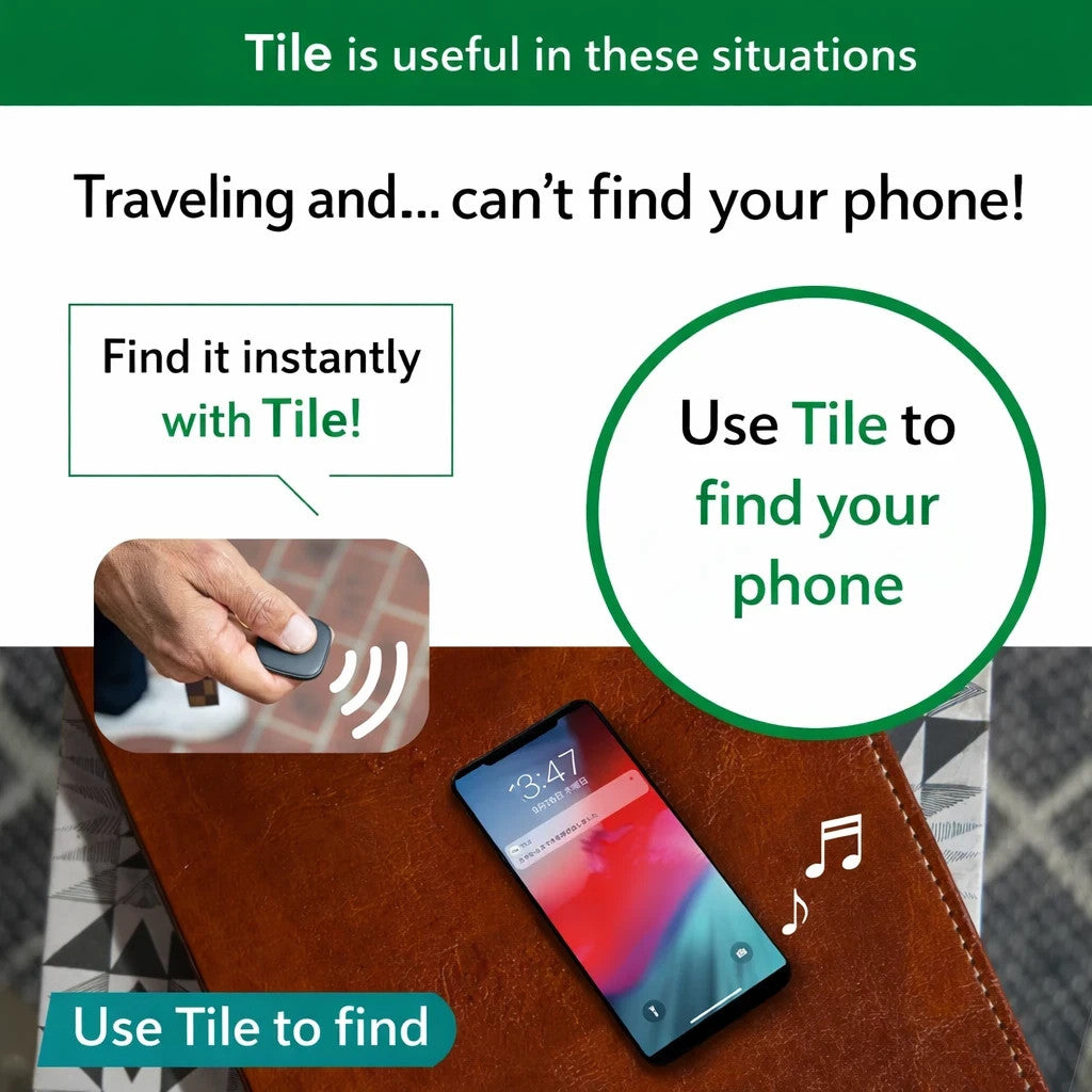 Life360 Tile Slim Wallet Finder Bluetooth Passport Tracker Card IOS Android