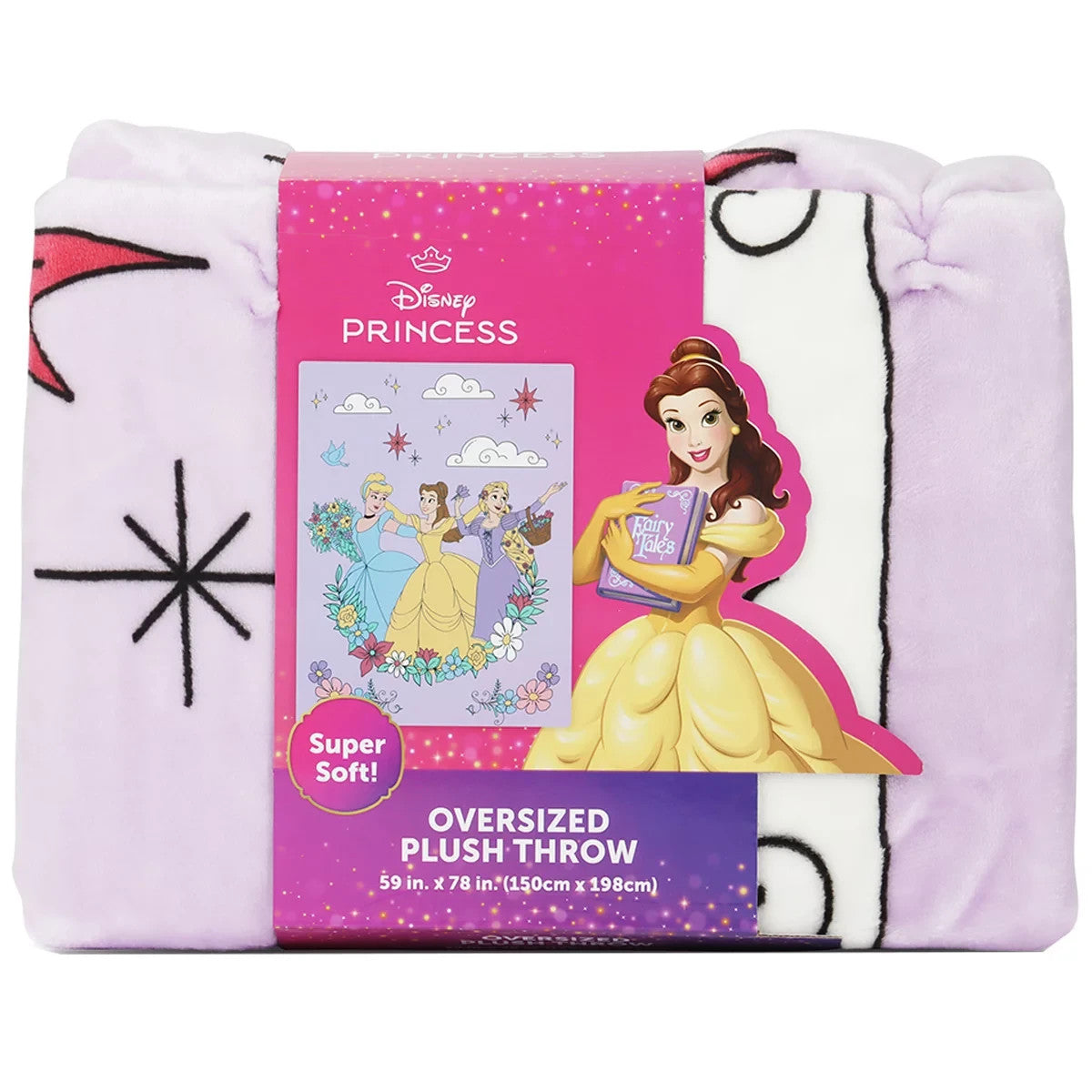 Disney Princesses Oversized Plush Throw | 150cm x 198cm