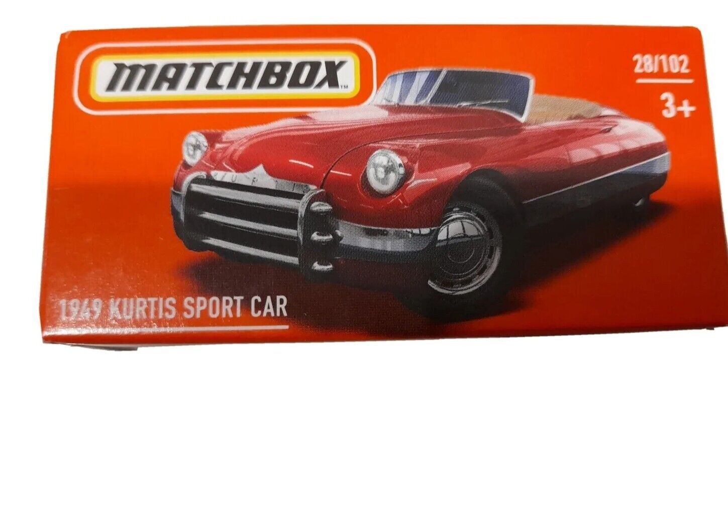 Matchbox Power Grab 1949 Kurtis Sport Car Red Convertible 2022 No 28 Age 3+ NEW