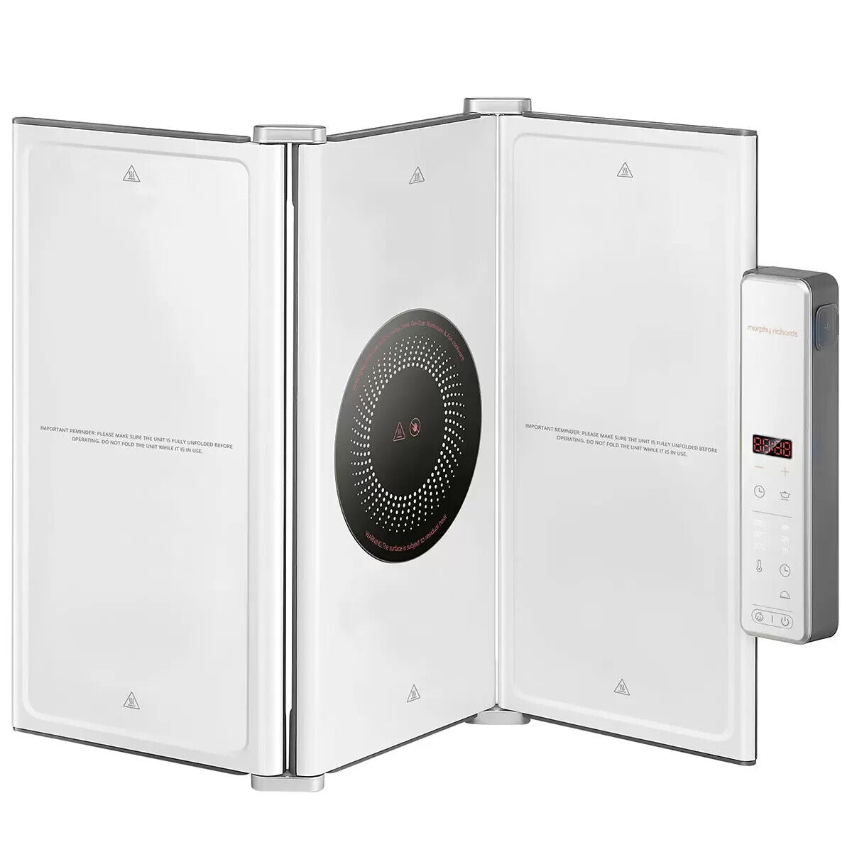 Morphy Richards 2-in-1 Electric Foldable Cooktop And Food Warmer with Hot Plate