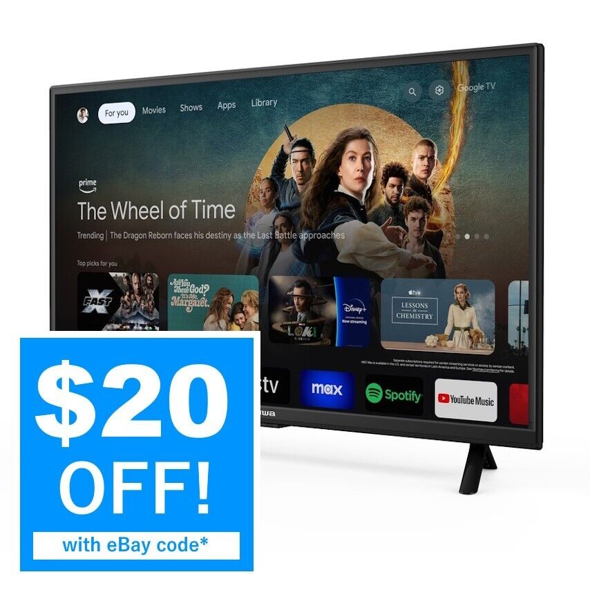 AIWA 32" 12v 240v HD Smart Google TV Chromecast Voice Assistant FREE Shipping