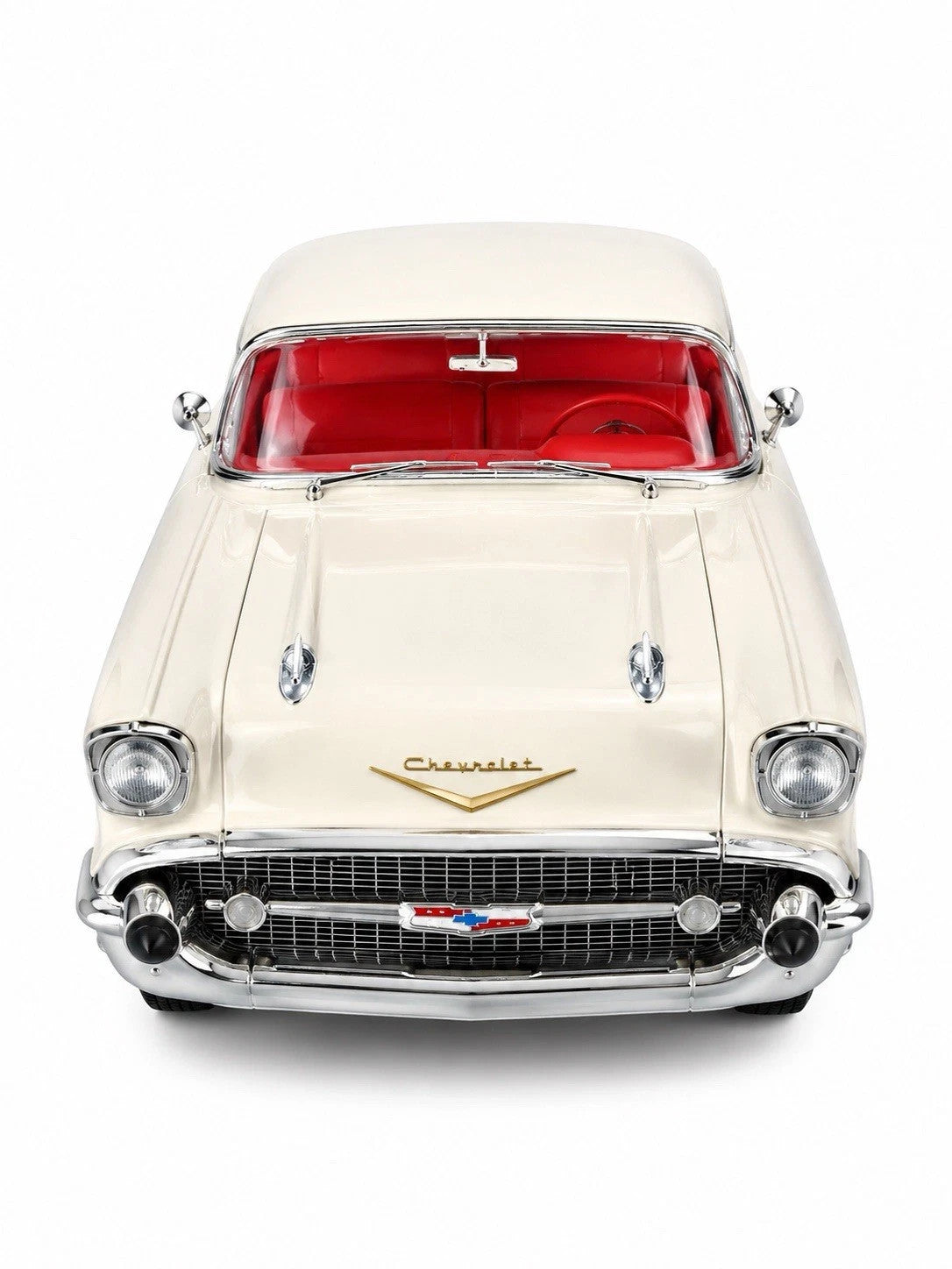 Maisto 1:18 Diecast Special Edition – 1957 Chevrolet Bel Air Coupe Cream White