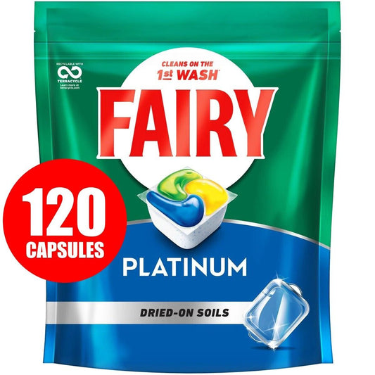 120 Pk Fairy Platinum All in One Lemon Automatic Dishwashing Tablets Dishwasher