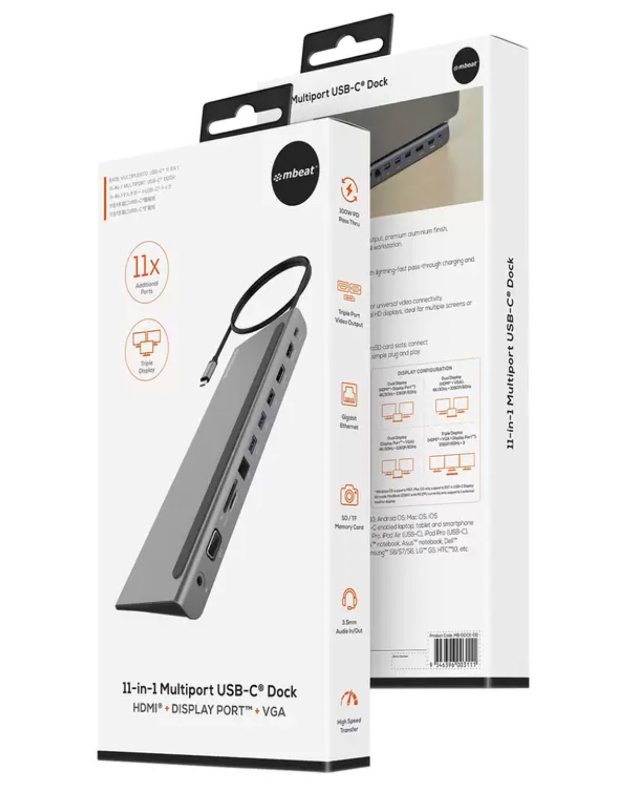 Mbeat 11-in-1 Multi-Port USB-C Docking Station