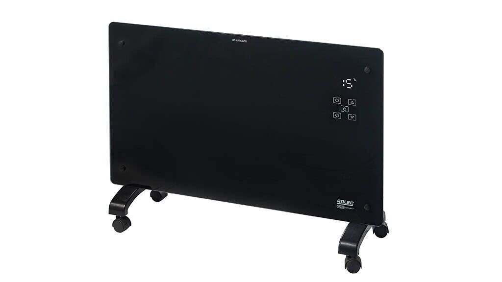 Arlec 2200W Black Glass SMART WI-FI Panel Heater Touch Control Grid Connect NEW