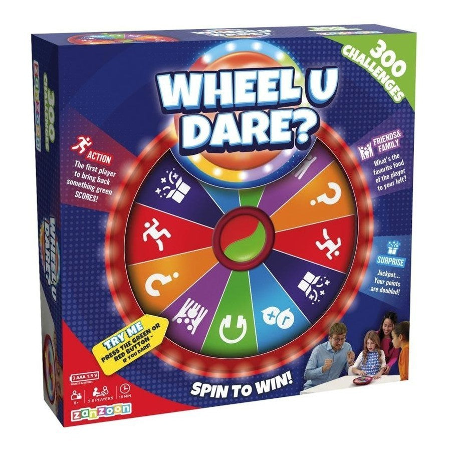 Zanzoon Wheel U Dare? Fun Board Game For Family & Friends | With 300 Challenges