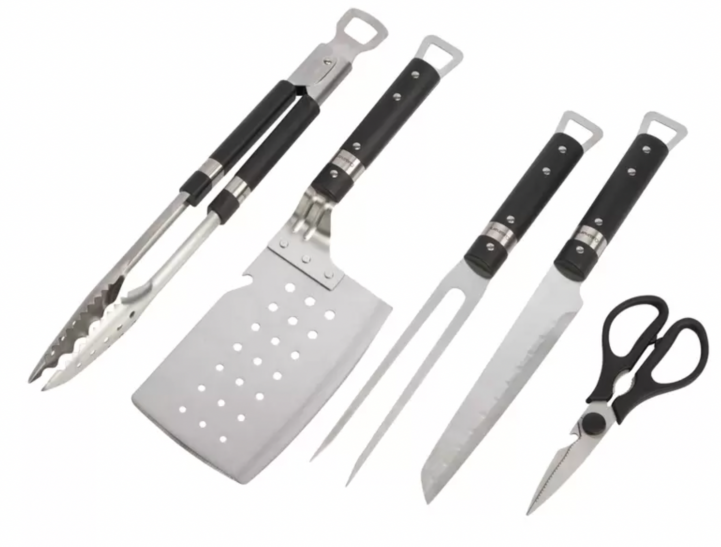 5 Pcs Cuisinart Chef's Classic Grill Tool Set BBQ Cooking