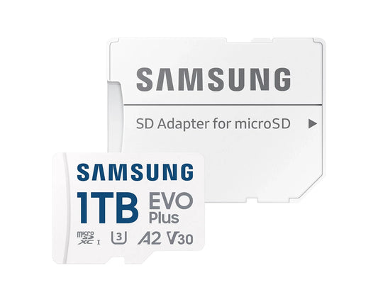 Samsung 1TB Evo Plus Gen2 microSD Card w/ Adapter 160MBps U3 A2 V30 4K Ultra HD