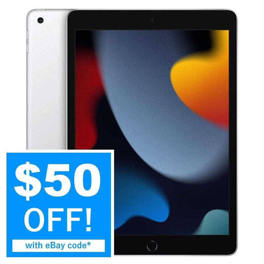 Apple iPad Wi-Fi 64GB (9th Gen, MK2L3X/A) - Silver