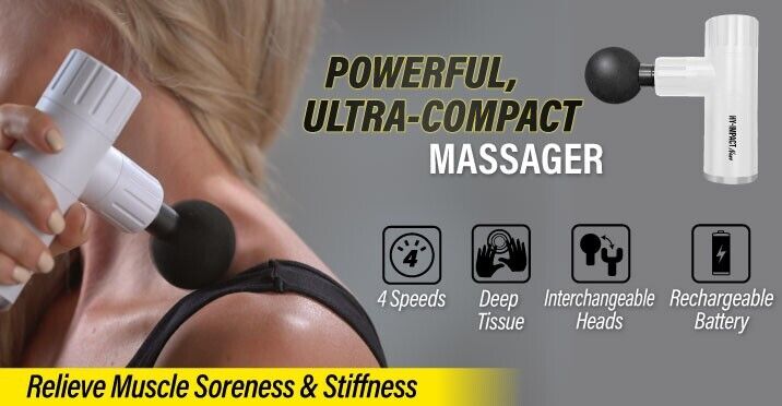 HY-IMPACT Nano Muscle Massager AS SEEN ON TV Rechargeable Compact Massage Gun
