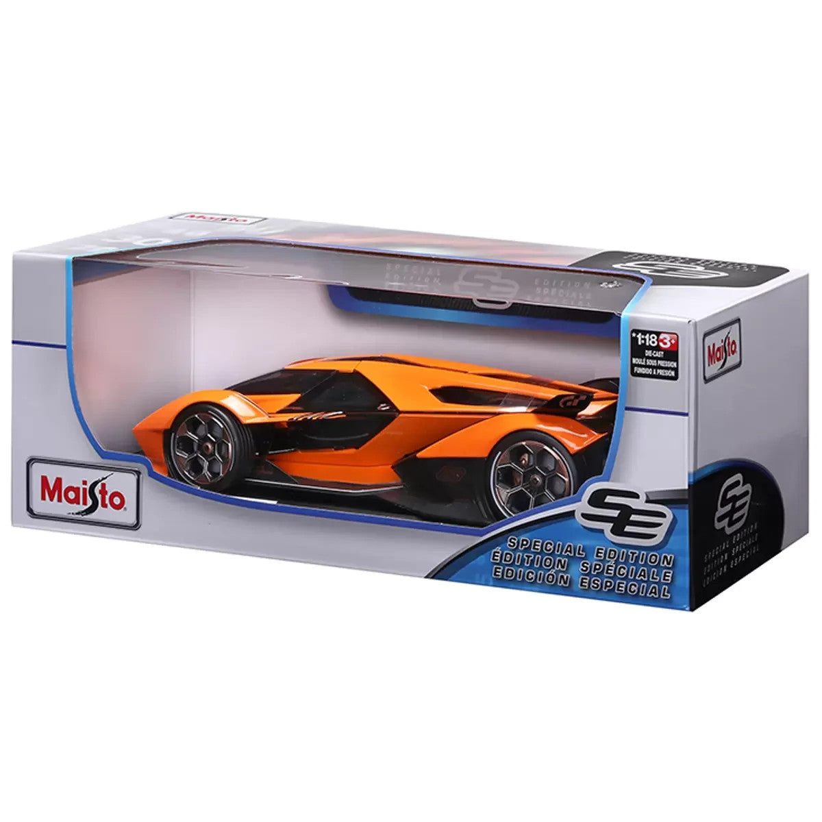 Maisto Lamborghini Lambo V12 Vision Gran Turismo 1:18 Diecast Toy Car Orange