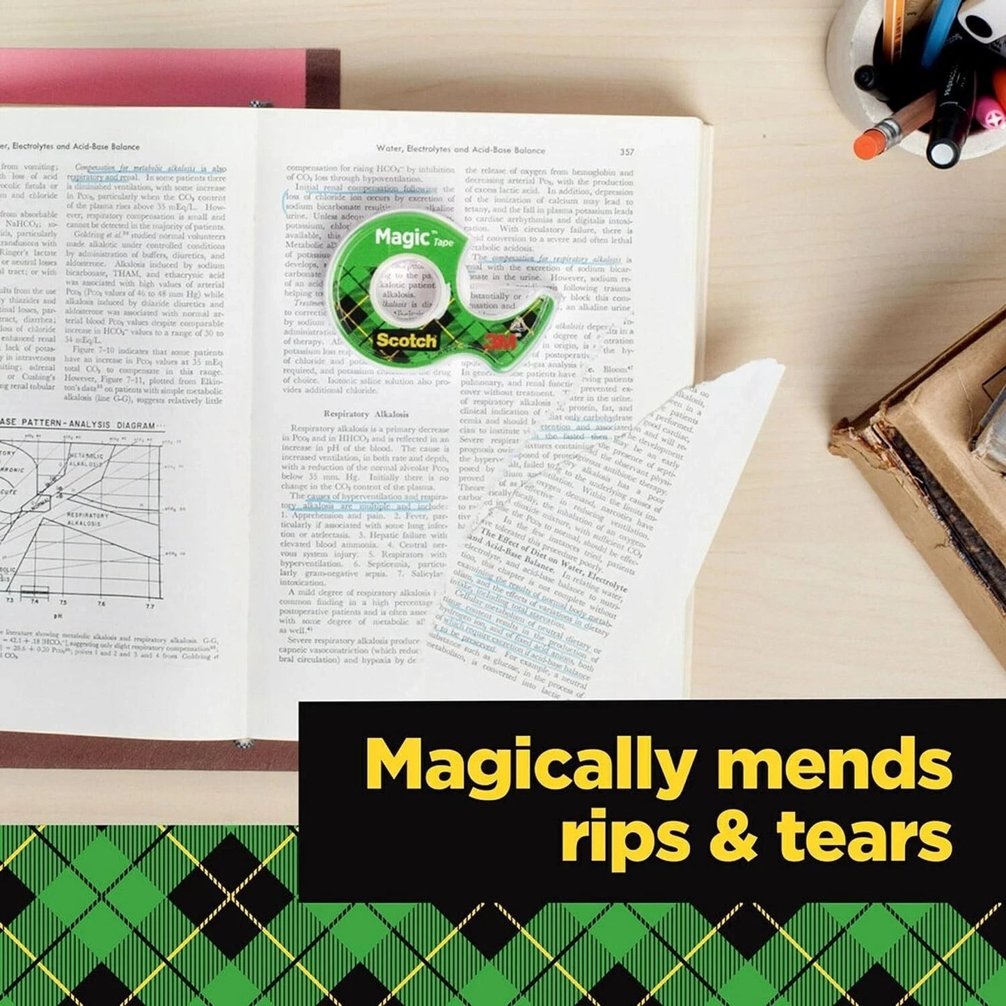 Scotch XL Tape Rolls Set Magic Tape & Gift Wrap Adhesive Tape 28m ea w/Dispenser