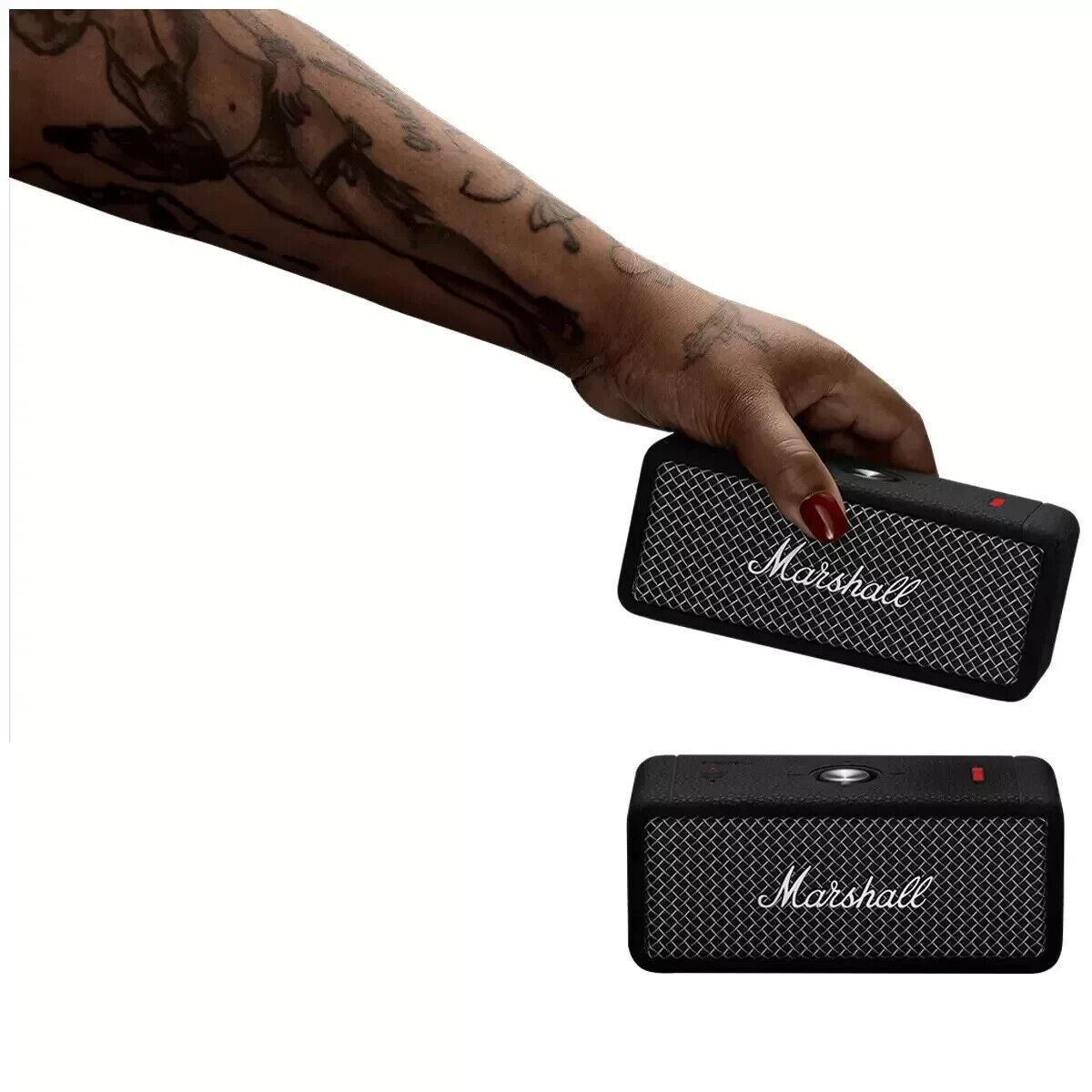 Genuine MARSHALL EMBERTON 2 II PORTABLE BLUETOOTH SPEAKER BLACK AND STEEL