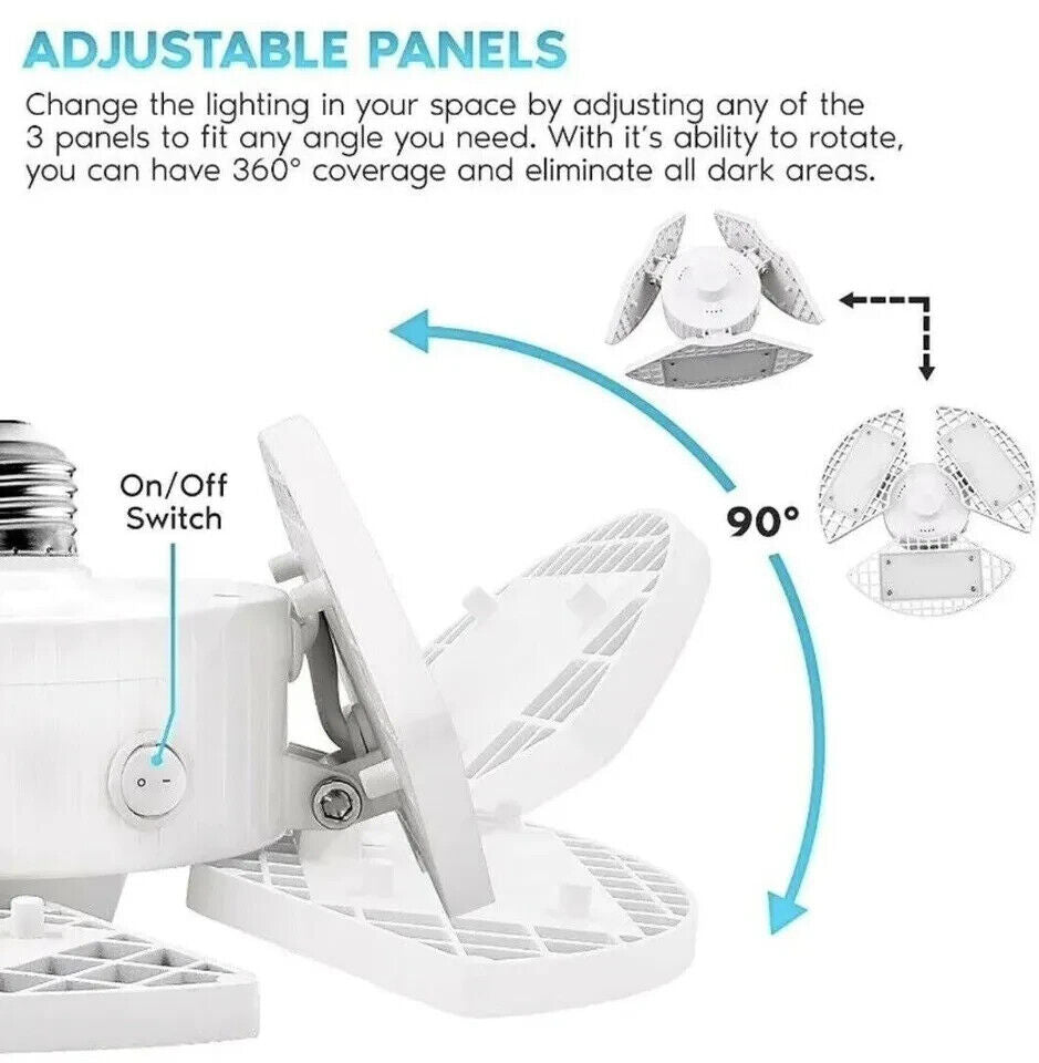 Luminus LED 60W 8000 Lumens E27 Ceiling Light Bulb Indoor Garage Shed Workshop