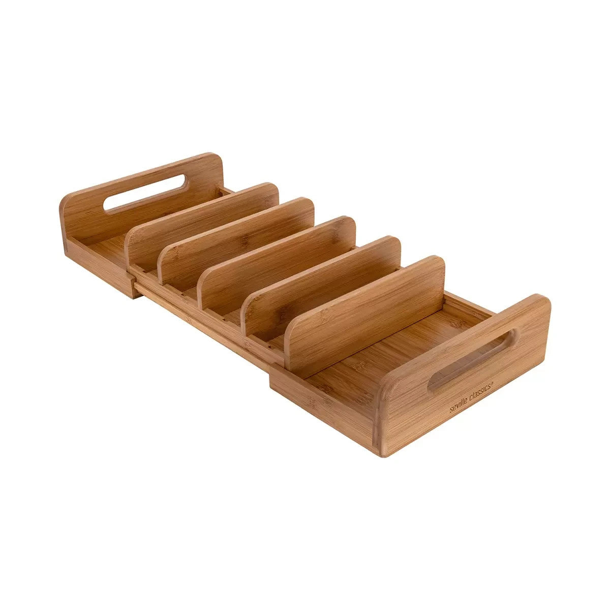 Seville Classics Kitchen Expandable Cabinet And Pantry Organiser with Dividers