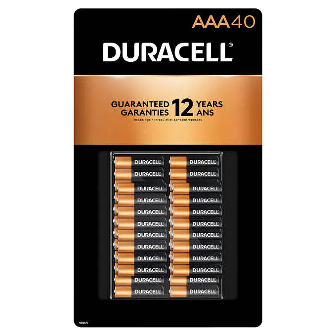 40/20 Pack Duracell CopperTop Longest Lasting Alkaline Batteries AA/AAA/C/D/9V