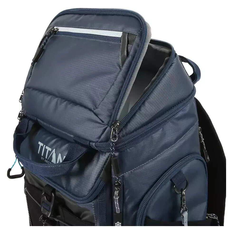Titan by Arctic Zone 26 Can Backpack Cooler Navy