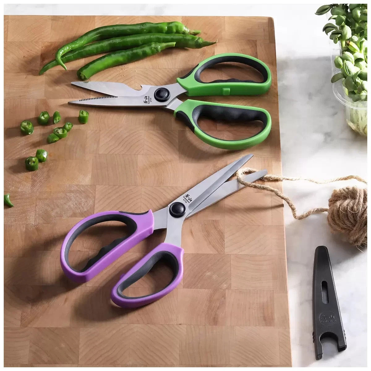 Cangshan Heavy Duty Shears Set With Blade Guards 4 Piece