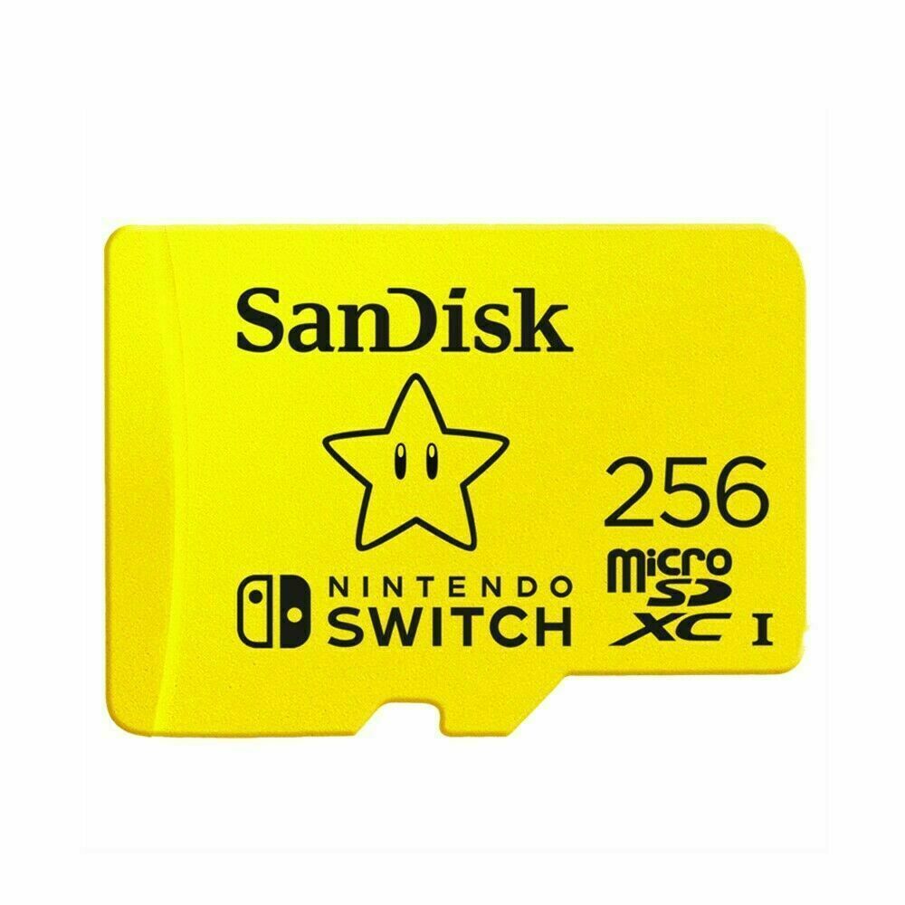 SanDisk Nintendo Switch Micro SD 256GB SDXC Memory Card Nintendo Licensed 100MBs