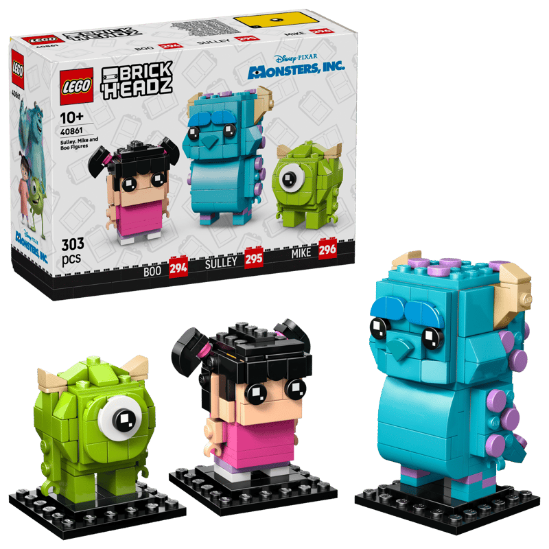 Lego 40861 Sulley, Mike and Boo Figures Brickheadz Monster Inc Brand new in box