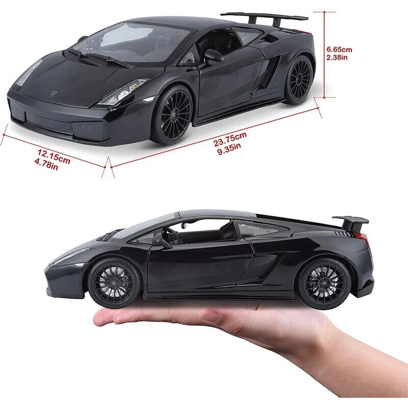 2007 Lamborghini Gallardo Superleggera Black Maisto Diecast 1:18 Scale Model Car