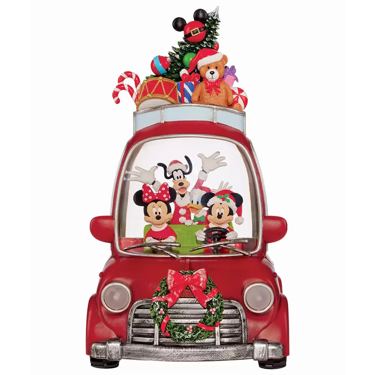Disney Mickey 35cm LED Water Spinning Car Christmas Decoration  Timer & Adapter