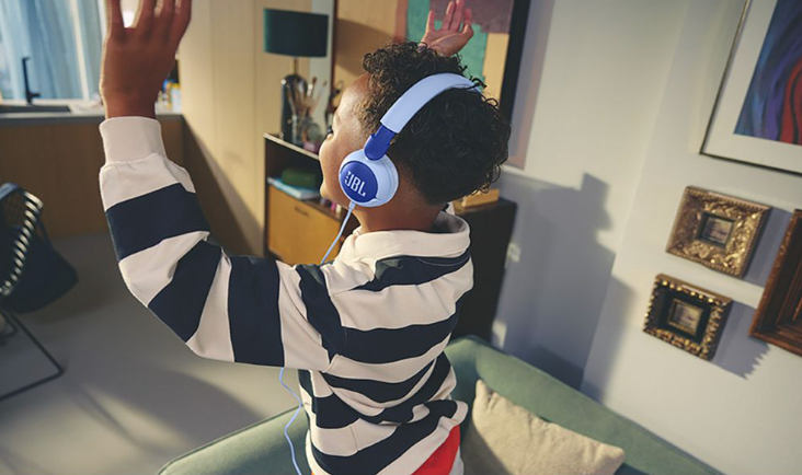 JBL JR320 Kids On-Ear Headphones Blue