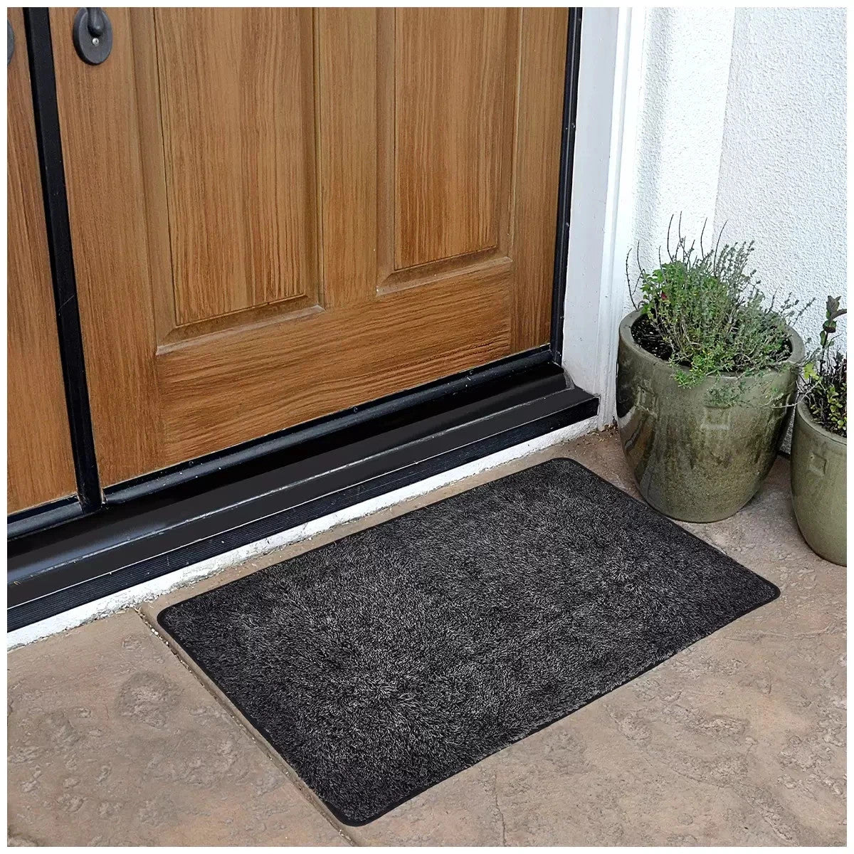 Eurow Microfibre Trek 'N' Clean Mat front door absorbs water trap dirt