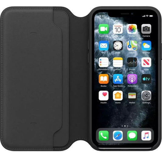 Geniune Apple Leather Folio Case For iPhone 11 Pro - Black