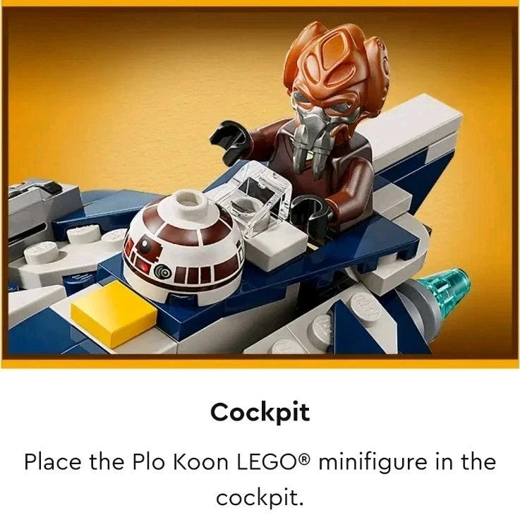 LEGO Star Wars Plo Koon's Jedi Starfighter Microfighter 75400 Brand New & Sealed