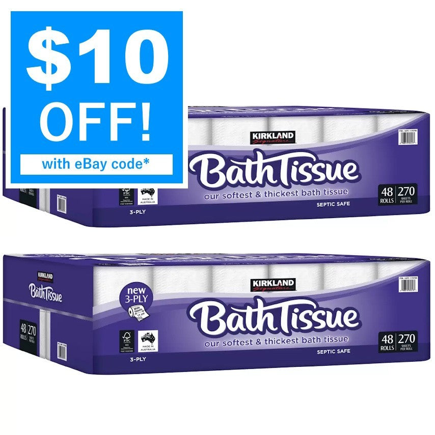 96 x 270 Sheets Kirkland Signature 3 Ply Bath Tissue Free Shipping