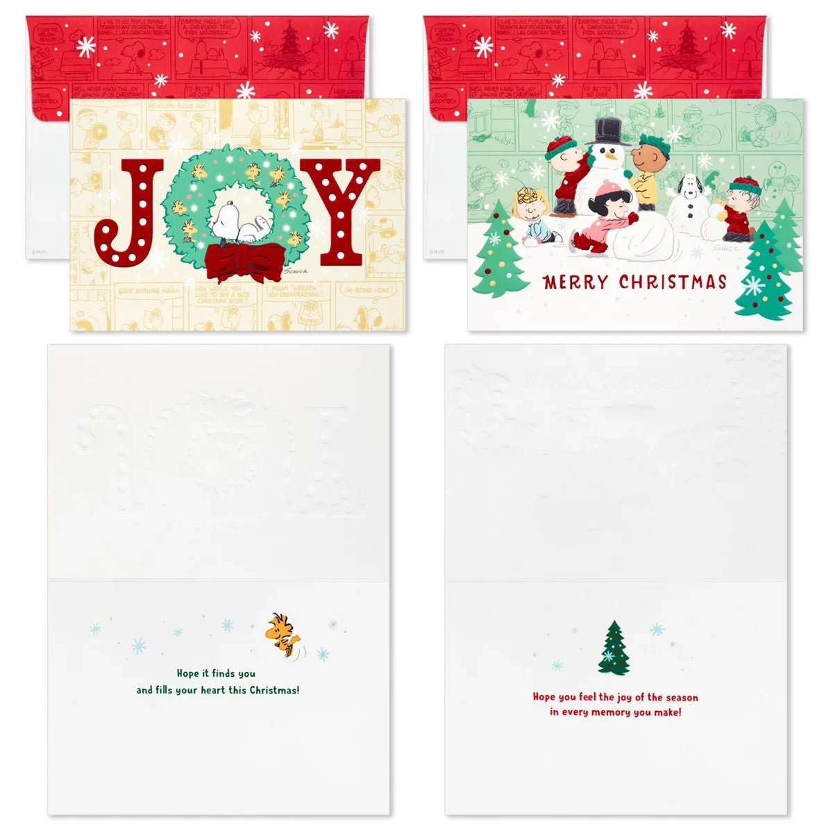 Hallmark Traditional Holiday Card Assortment 40 Pack - Peanuts Icons