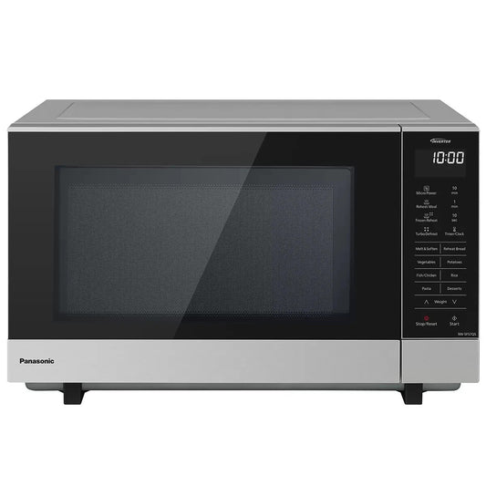 SILVER Panasonic® 27L Flatbed Inverter 1000W Microwave OVEN 7 Menus NNSF57QSQPQ