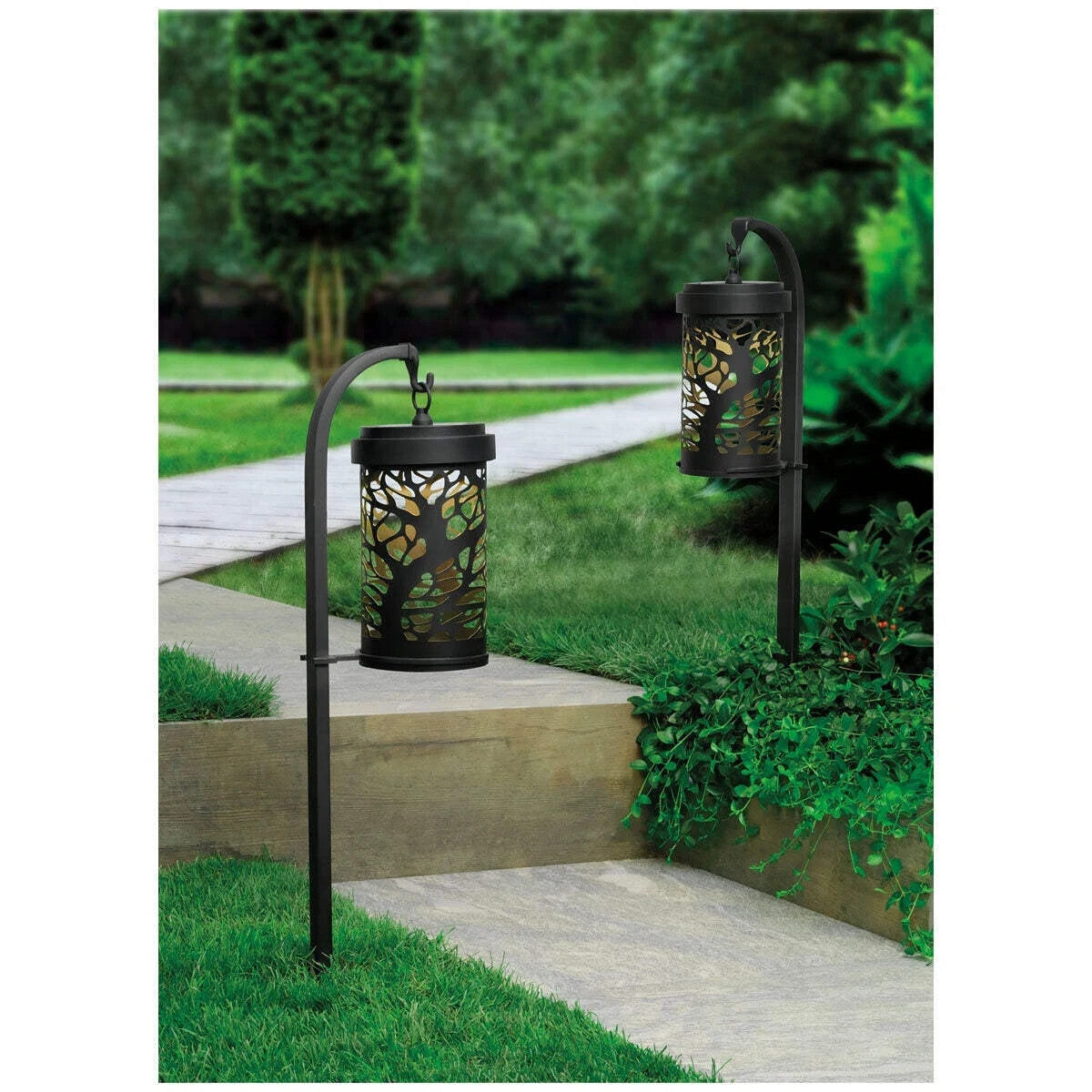 Naturally Solar Shepherds Hook Landscape Light 2 Pack W18A7211 High Quality New