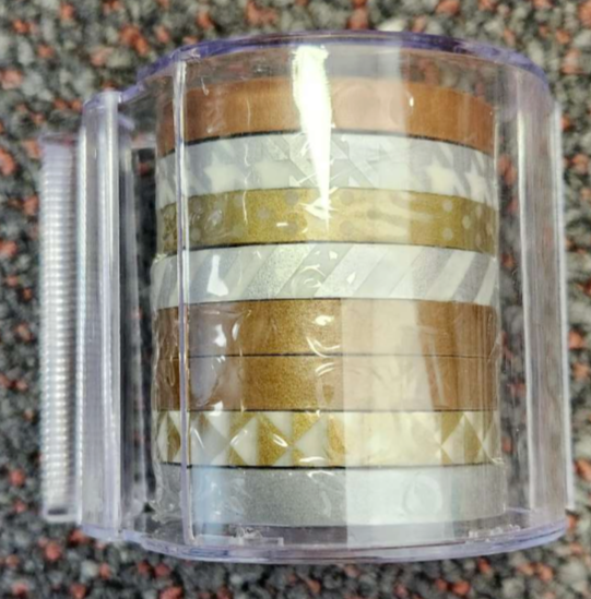 8 Pack Washi Tapes 6mm x 10m Acid Free Photo Safe Decorative Tape w Dispenser