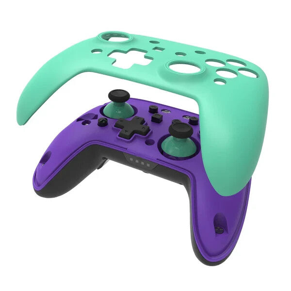 3rd Earth Wireless Gaming Controller for Switch, PC and Mobile Green and Purple