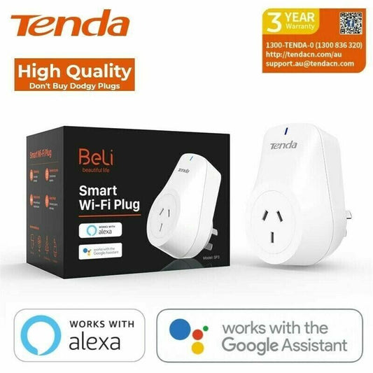 Tenda Smart WIFI AU Plug Remote Switch Power Socket For Amazon Alexa/Google Home