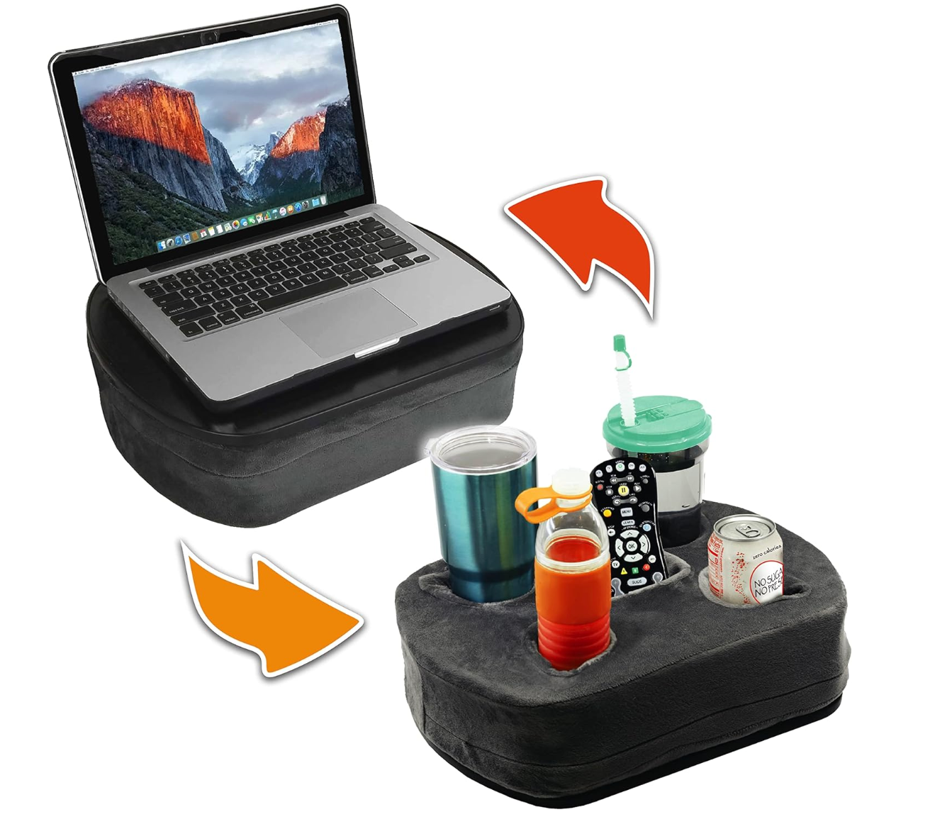 Flip Top As Seen on TV Multipurpose Lap Desk / Cup Holder