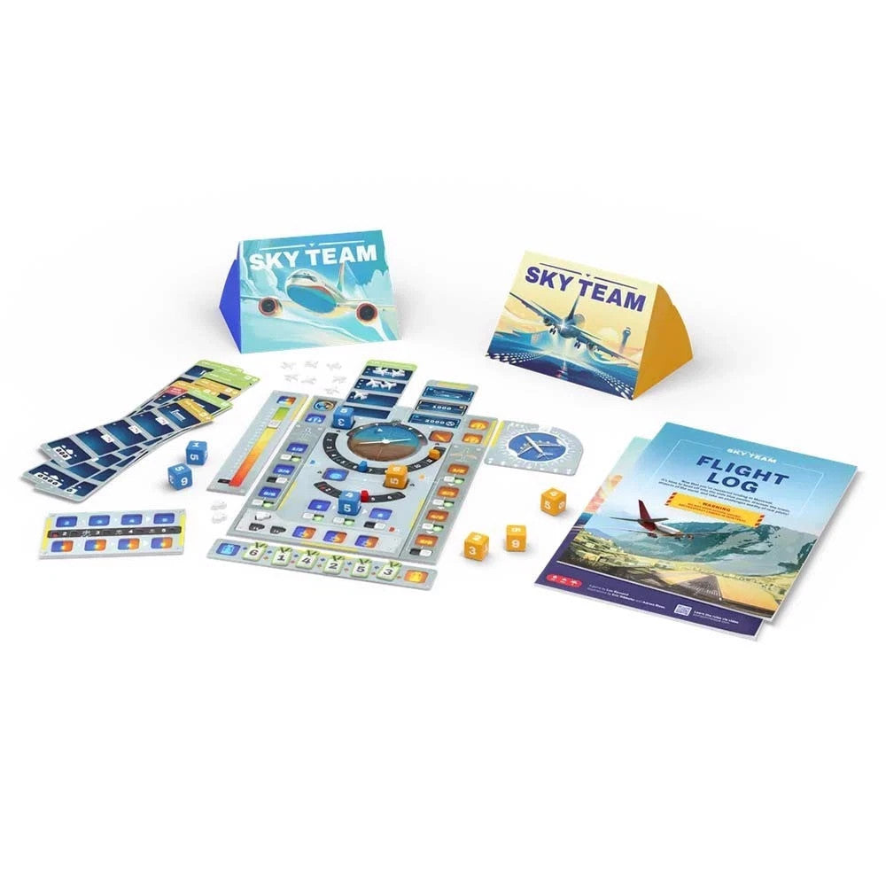 Sky Team Board Game Single or cooperative two player 1-2 pilot co-pilot