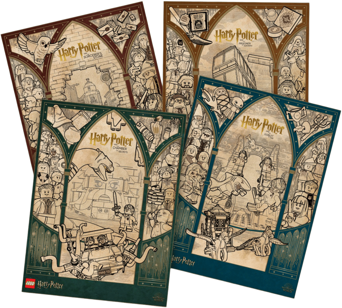 LEGO Insider Harry Potter 5009085 Art Print Posters 1st Edition 1-4 Set of 4