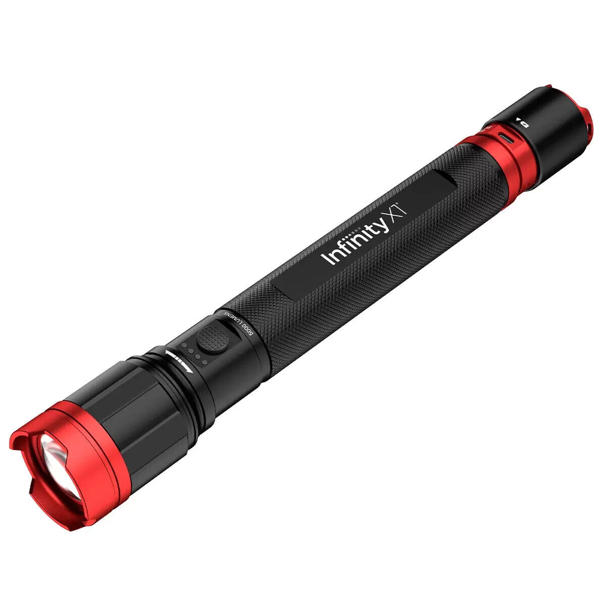 Infinity X1 Dual Power Flashlight 5000 Lumens Rechargeable AA Dual Power Torch