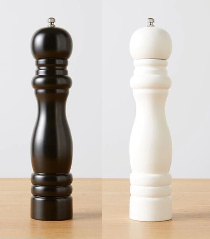 2x / 1x Classic Wooden Salt Pepper Grinder Black Dining Decor Shaker Wood Set
