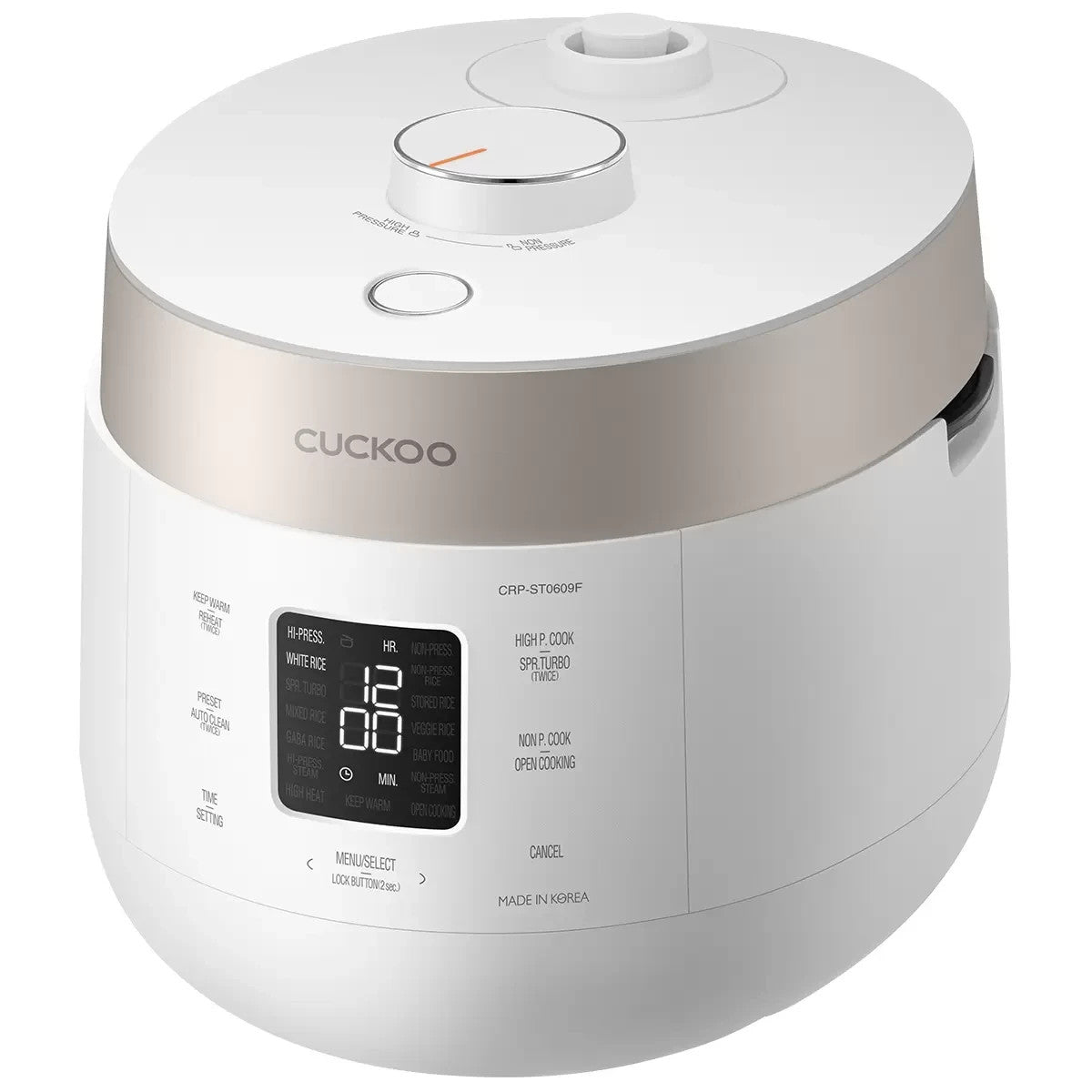 Cuckoo 6 Cup HP Twin Pressure Rice Cooker CRP-ST0609F