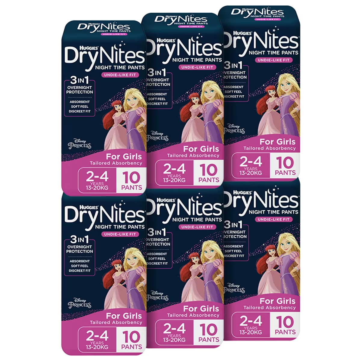 Huggies Drynites Night Time Pants for Girls Size 2-4 Years (13-20Kg)  60 Pants