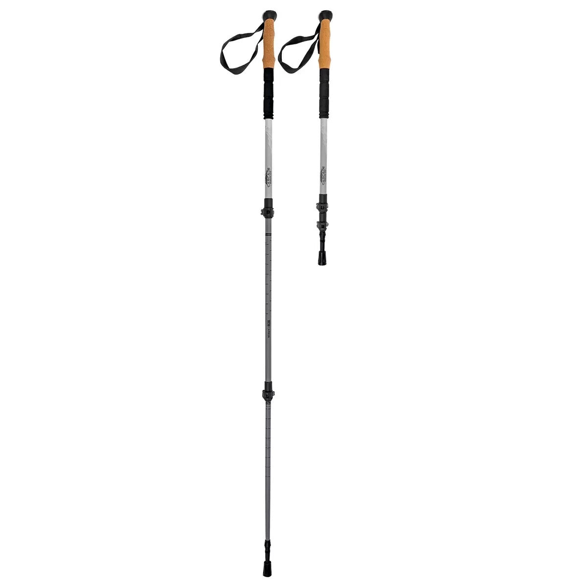 Cascade Mountain Tech Carbon Fibre Trekking Poles Set Retractable Snow,Bush,Walk