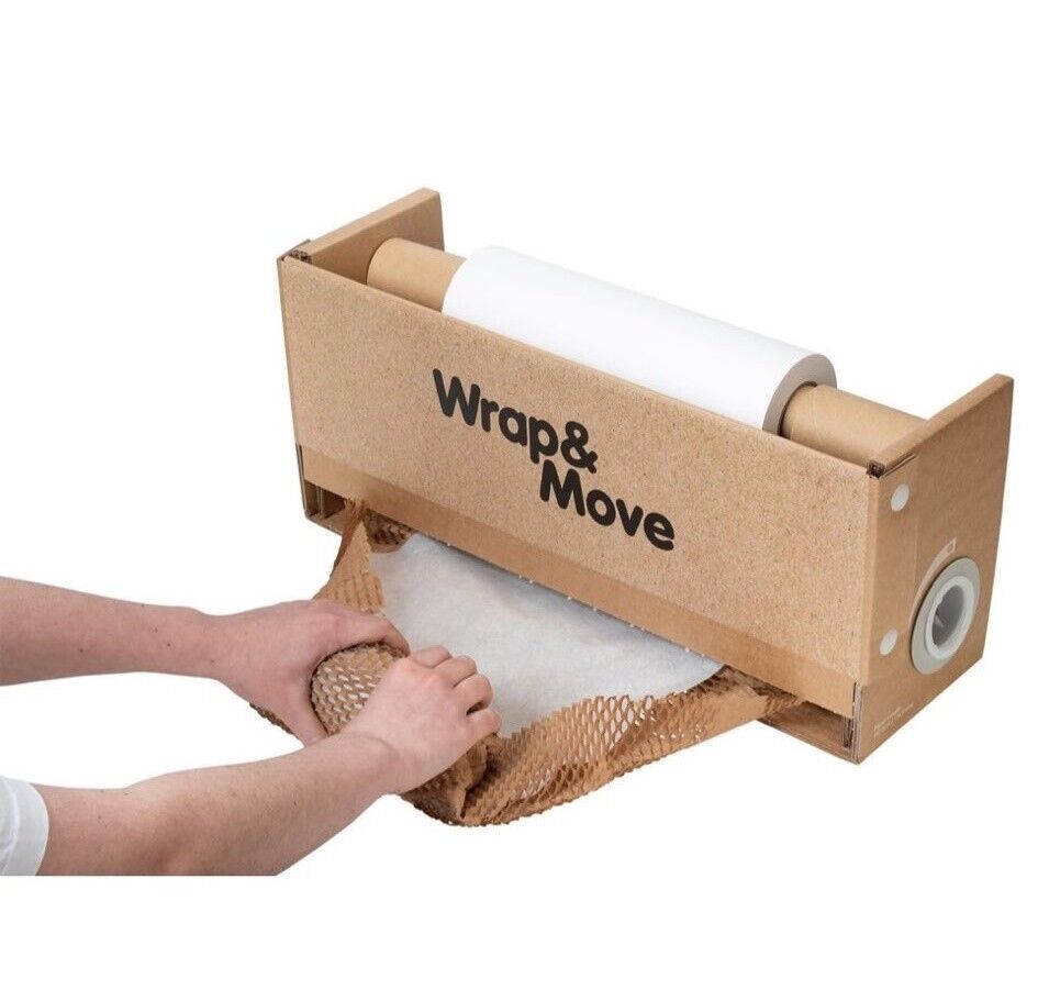 Honeycomb Kraft Paper Wrap in Box with White Tissue Paper Packaging 510mm x 134m